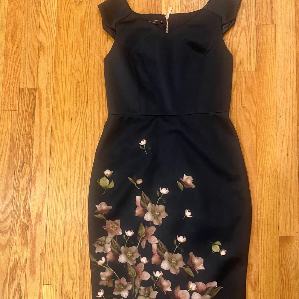 Ted Baker Black Floral Dress